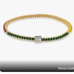 Mignon Faget Carnevale Purple, Green and Gold Halo Bracelet